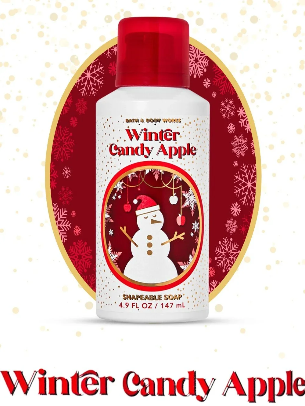 Bath & Body Works Winter Candy Apple Shapable Soap NEW RARE